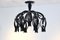 Italian Black Glass Chandelier by Barovier & Toso, Image 7