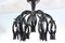 Italian Black Glass Chandelier by Barovier & Toso, Image 5