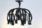 Italian Black Glass Chandelier by Barovier & Toso, Image 1
