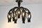 Italian Black Glass Chandelier by Barovier & Toso, Image 2