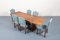 Table et Chaises de Salle à Manger Provenance en Chêne, 1950s, Set de 7 1