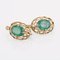 18 Karat Yellow Gold Earrings with Emeralds, 1890s, Set of 2 12