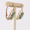 18 Karat Yellow Gold Earrings with Emeralds, 1890s, Set of 2, Image 13