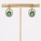 18 Karat Yellow Gold Earrings with Emeralds, 1890s, Set of 2, Image 11