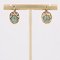 18 Karat Yellow Gold Earrings with Emeralds, 1890s, Set of 2, Image 14