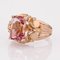 French 18 Karat Rose Gold Ring with Polychrome Tourmaline, 1950s 8