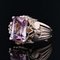 French 18 Karat Rose Gold Ring with Polychrome Tourmaline, 1950s, Image 7