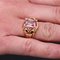 Anillo francés de oro rosa de 18 kt con turmalina policromada, años 50, Imagen 13