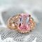 French 18 Karat Rose Gold Ring with Polychrome Tourmaline, 1950s 3