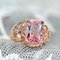 French 18 Karat Rose Gold Ring with Polychrome Tourmaline, 1950s, Image 3