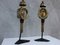 Antique Carriage Lanterns on Hand-Forged Stands, 1950s 5