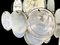 Vintage Italian Murano Chandelier with 36 White Disks, 1990s, Image 7