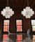 Italienischer Vintage Murano Kronleuchter mit 36 weißen Scheiben, 1990er 4