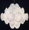 Vintage Italian Murano Chandelier with 36 White Disks, 1990s 15
