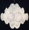 Vintage Italian Murano Chandelier with 36 White Disks, 1990s, Image 15