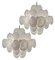 Vintage Italian Murano Chandelier with 36 White Disks, 1990s 16