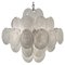 Vintage Italian Murano Chandelier with 36 White Disks, 1990s 1