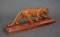 Art Deco Cubizing Panther in Carved Wood, 1930 4