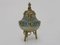 19th Century Burnt Tripod Perfume Bottle Covered in Gilded Bronze and Partitioned Enamels, Vietnam 3