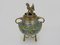 19th Century Burnt Tripod Perfume Bottle Covered in Gilded Bronze and Partitioned Enamels, Vietnam 5