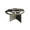 Mid-Century Modern Italian by l.a. Studio Circular Marble and Brass Table, Image 1