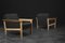 Set of Mid-Century Modern Danish Oak and Felt Lounge Chairs, 1960s 14