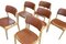 Model Od49 Dining Chairs in Oak and Leather by Erik Buch for Oddense, Denmark, 1960s, Set of 6 4