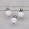 Suspension Mid-Century Cage en Opaline et Laiton 1