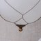 Mid-Century Caged Pendant in Opaline and Brass, Image 2