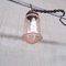 Antique Pink Glass and Brass Pendant Light 7