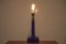 Scandinavian Blue Glass Table Lamp from Holmegaard, 1960s 3