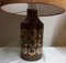 Lampada da tavolo vintage con base in ceramica marrone, Italia, anni '70, Immagine 5