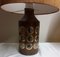 Lámpara de mesa italiana vintage con base de cerámica marrón, años 70, Imagen 5