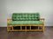 Vintage Sofa in Bamboo, Rattan and Green Fabric, Italy, 1960s 2
