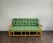 Vintage Sofa in Bamboo, Rattan and Green Fabric, Italy, 1960s 7