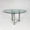 Postmodern Italian Dining Table in Steel and Glass, 1980s 1