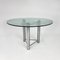 Postmodern Italian Dining Table in Steel and Glass, 1980s, Image 1