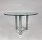 Postmodern Italian Dining Table in Steel and Glass, 1980s 3