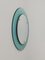 Mid-Century Rounded Mirror in Turquoise Glass attributed to Veca, Italy, 1970s, Image 12