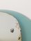 Mid-Century Rounded Mirror in Turquoise Glass attributed to Veca, Italy, 1970s, Image 3