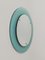 Mid-Century Rounded Mirror in Turquoise Glass attributed to Veca, Italy, 1970s, Image 4