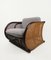 Armlehnstühle aus Korbgeflecht, Leder und Bambus im Art Deco Stil, 1970er, 2er Set 2