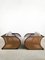 Armlehnstühle aus Korbgeflecht, Leder und Bambus im Art Deco Stil, 1970er, 2er Set 1