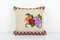 Bohemian Turkish Kilim Cushion with Floral Design, 2010s 1