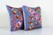 Traditional Silk Suzani Cushion Covers, 2010s, Set of 2, Image 3