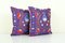 Suzani Silk Cushion Covers, 2010s, Set of 2 3