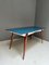 Vintage Italian Dining Table with Blue Wooden Top, 1960s 5
