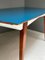 Vintage Italian Dining Table with Blue Wooden Top, 1960s 3