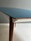 Italienischer Vintage Esstisch mit blauer Holzplatte, 1960er 4