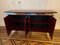 Mid-Century Modern Bordeau Lacquered and Brass Sideboard, 1970s 9